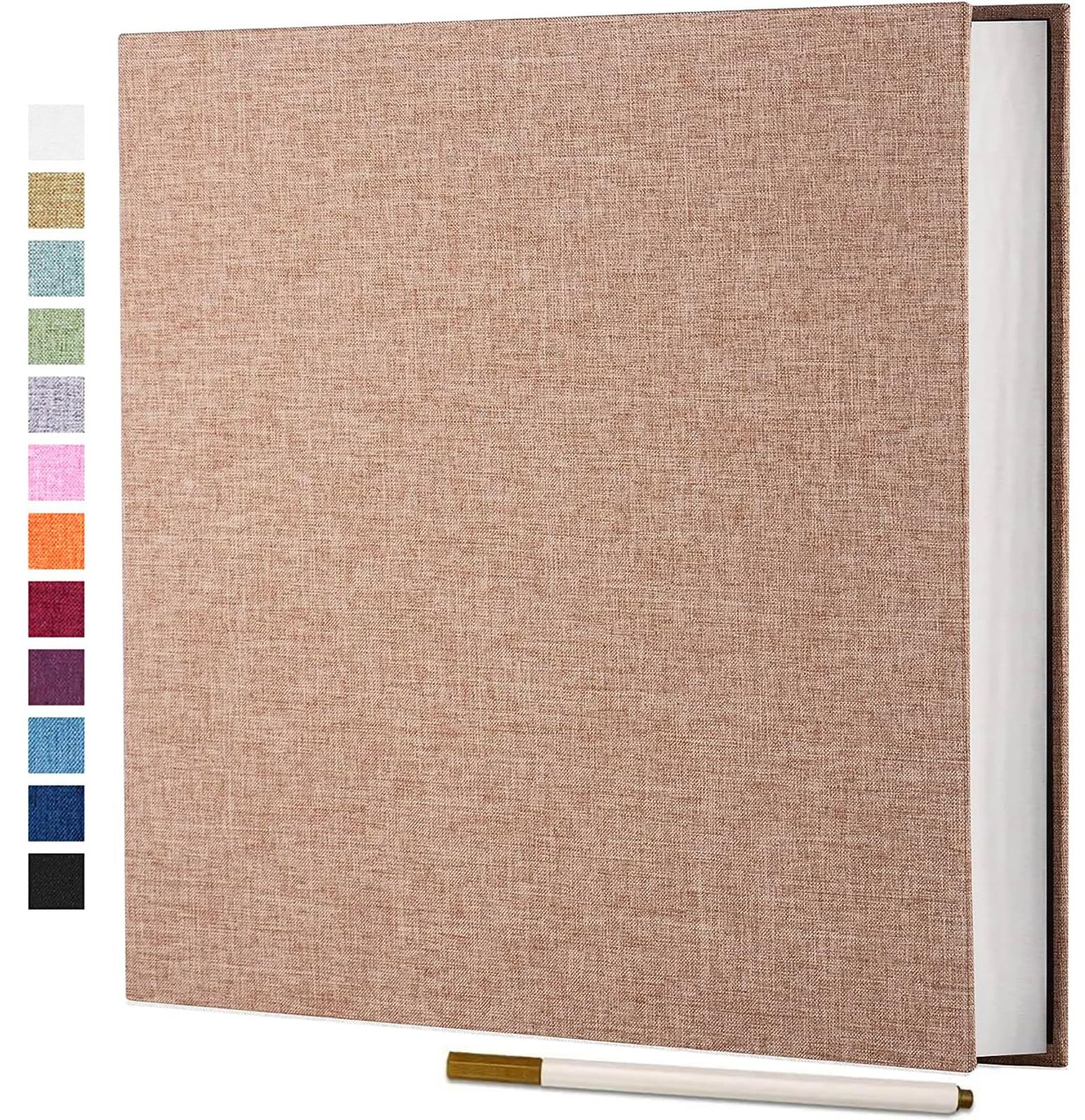 Raoendis アルバム 貼るタイプ CM リネン表紙 40ページ L判 フリー台紙 DIY L|KG|2 L|A 4写真収納 大容量 贈り物 お祝い 家庭用 記念日 結婚式 成長記録