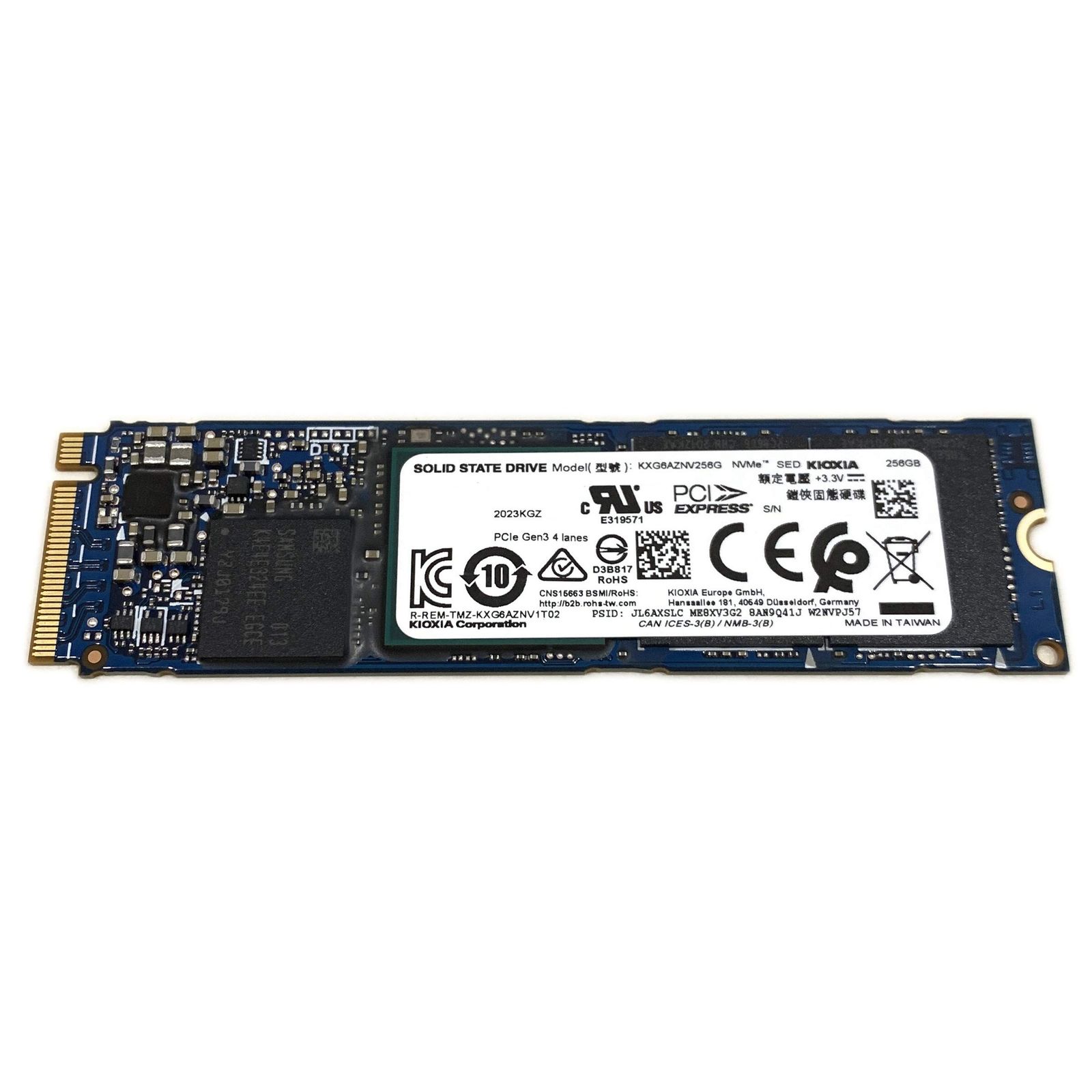 KIOXIA 256GB SSD XG6 M.2 2280 PCIe Gen3 x4 SED 暗号化 NVMe KXG6AZNV256G ソリッドステートドライブ 