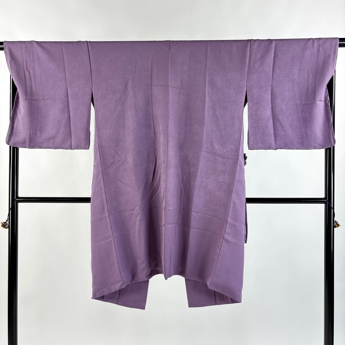 道中着 身丈103 5 cm 裄丈68 L 和装コート 地紋 紫 正絹