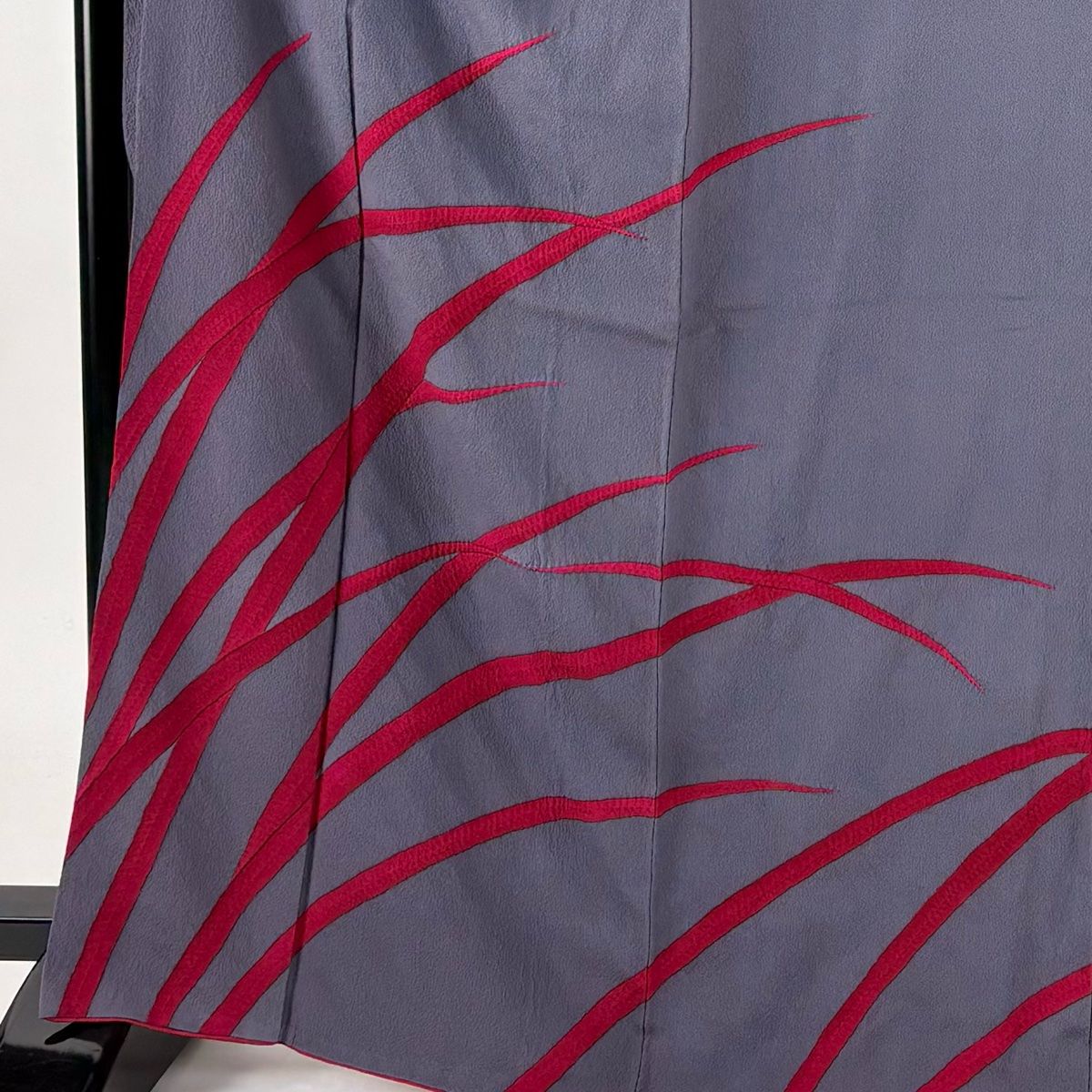 振袖 身丈166 5 cm 裄丈69 L 袷 葉柄 紫 正絹 秀品