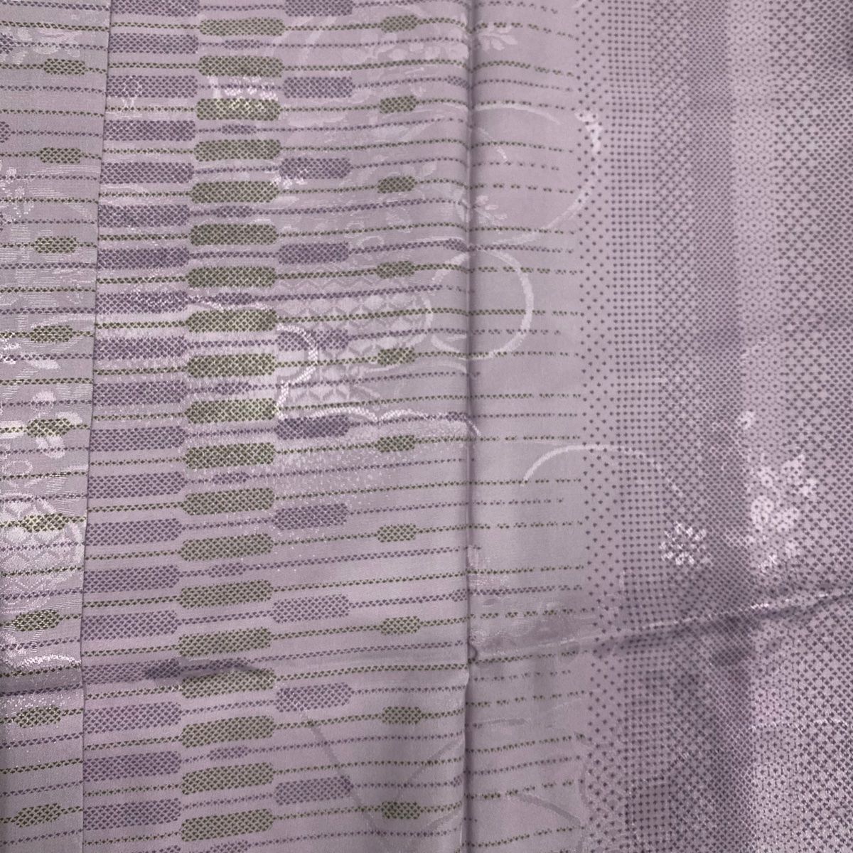  長襦袢 身丈125 5 cm 裄丈65 M 縞 地紋 紫 正絹 秀品 長襦袢 長襦袢 半襦袢