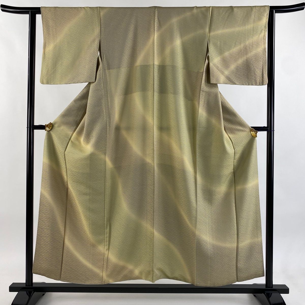 訪問着 身丈153.5 cm 裄丈61 S 袷 幾何学 ぼかし 薄黄 正絹