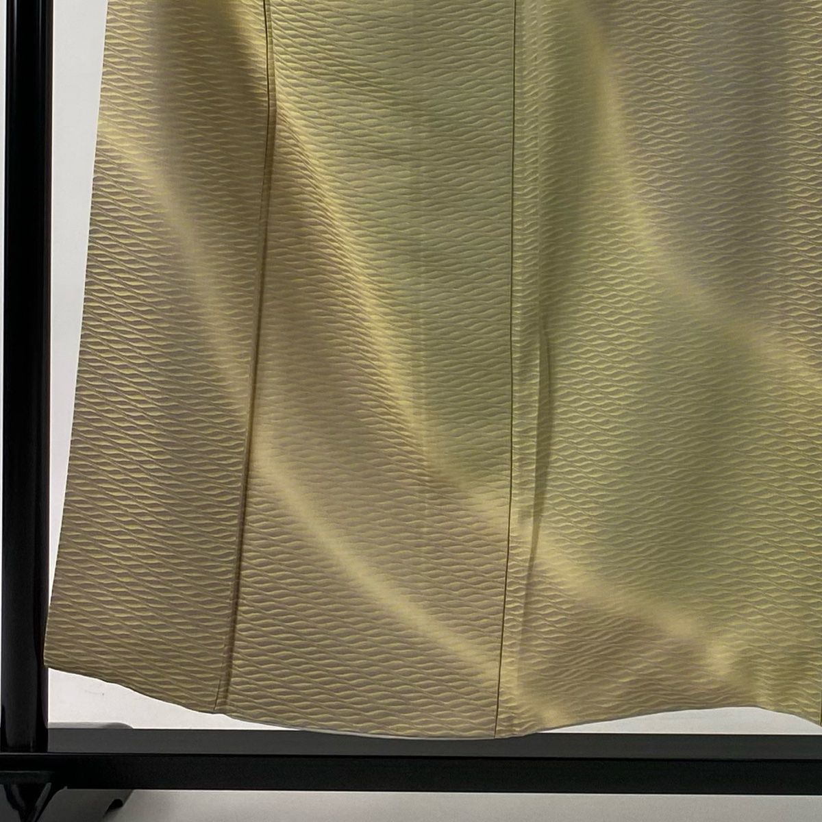 訪問着 身丈153 5 cm 裄丈61 S 袷 幾何学 ぼかし 薄黄 正絹