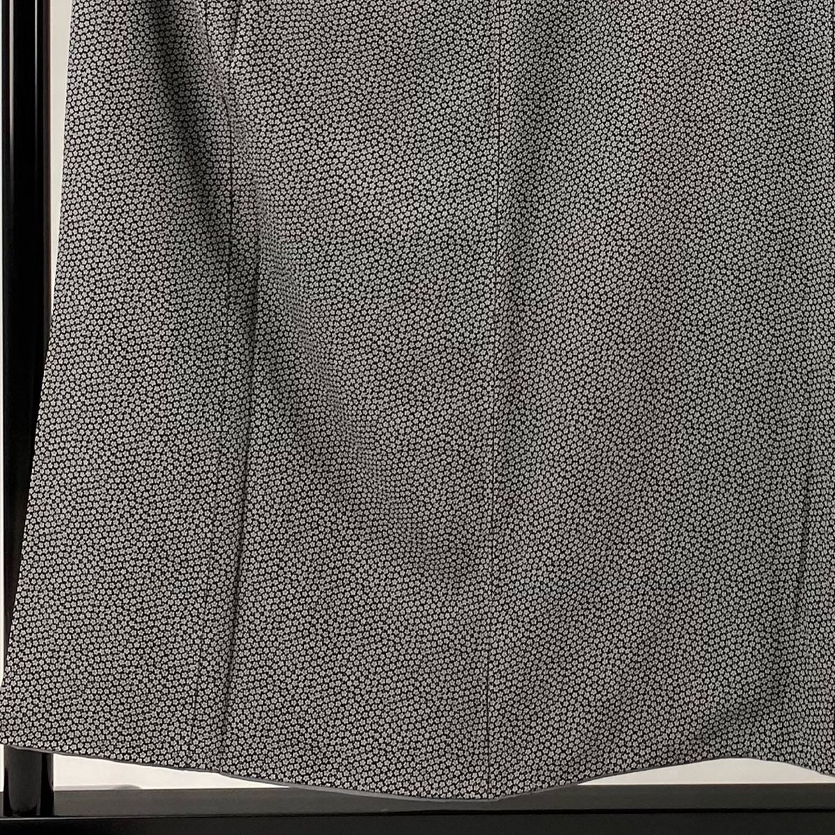 小紋 身丈155 cm 裄丈64 M 袷 斉藤三才 落款 小花 黒 正絹