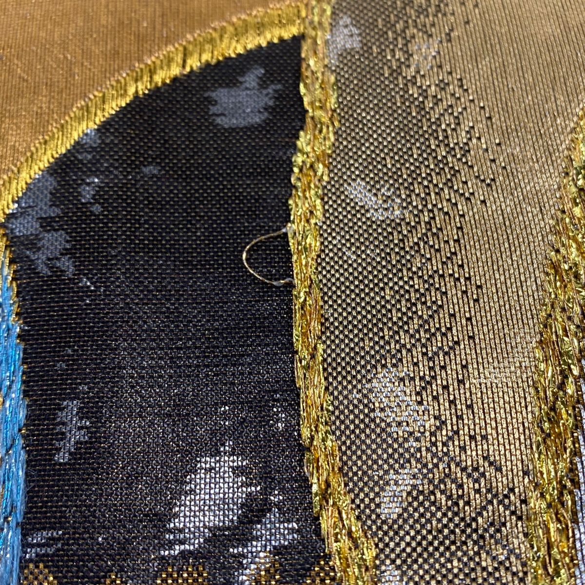 袋帯 秀品 鶴 波 金銀糸 箔 墨色 六通 正絹 【中古】 - メルカリ