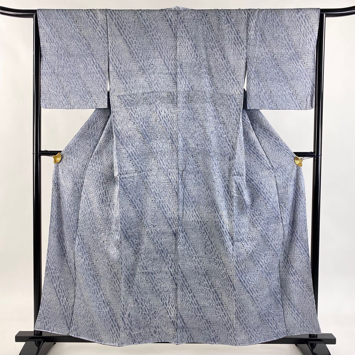 美品】 小紋 身丈158cm 裄丈64.5cm M 袷 名古屋帯セット 幾何学模様