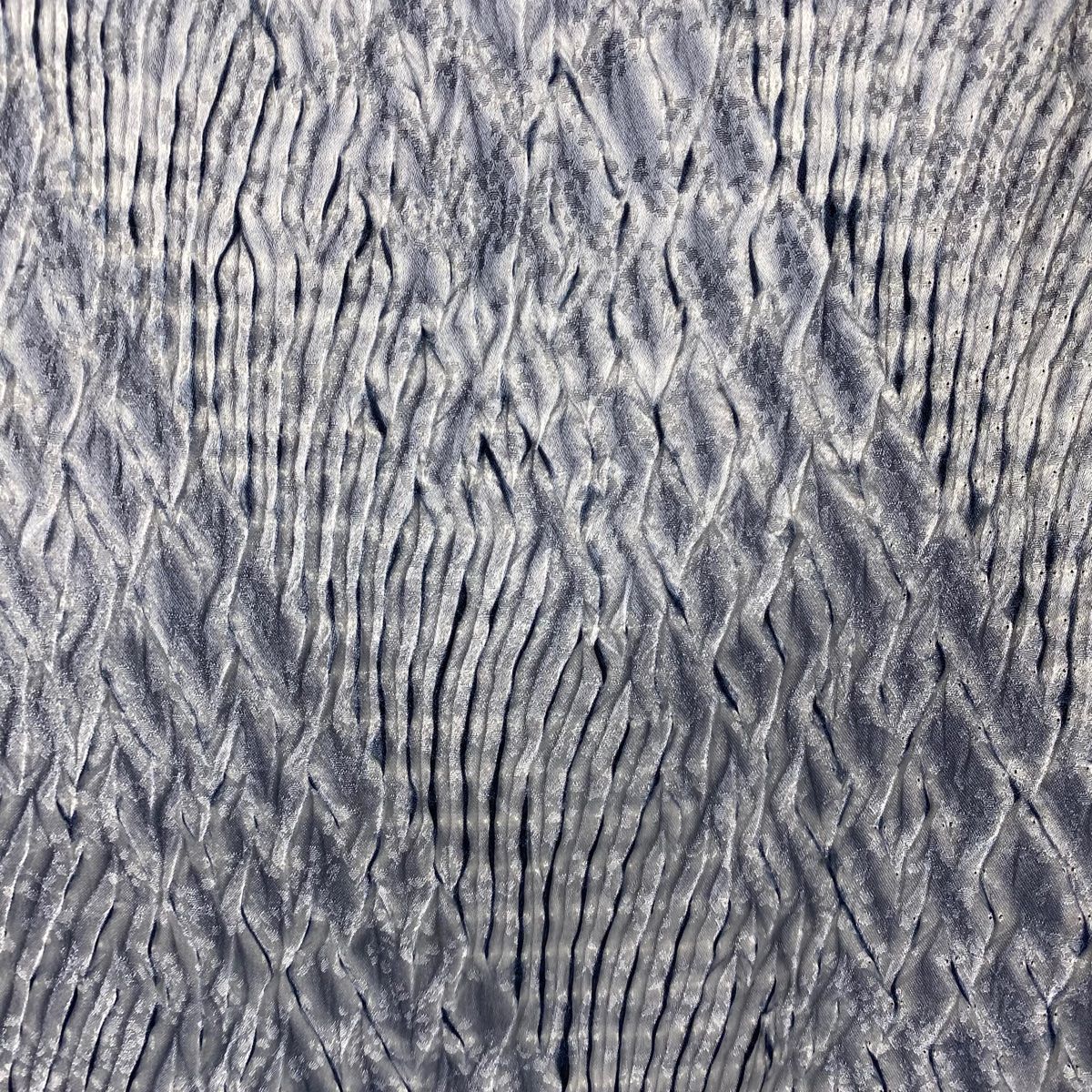  小紋 身丈158 cm 裄丈64.5 M 袷 名古屋帯セット 幾何学模様 絞り 青灰色 正絹 秀品 小紋 着物