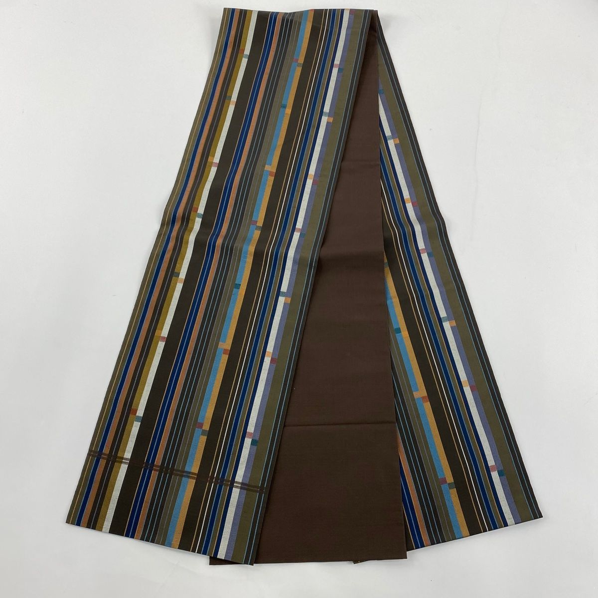  紬 身丈159 5 cm 裄丈63 S 袷 袋帯セット 葡萄 幾何学模様 墨色 正絹 紬 着物