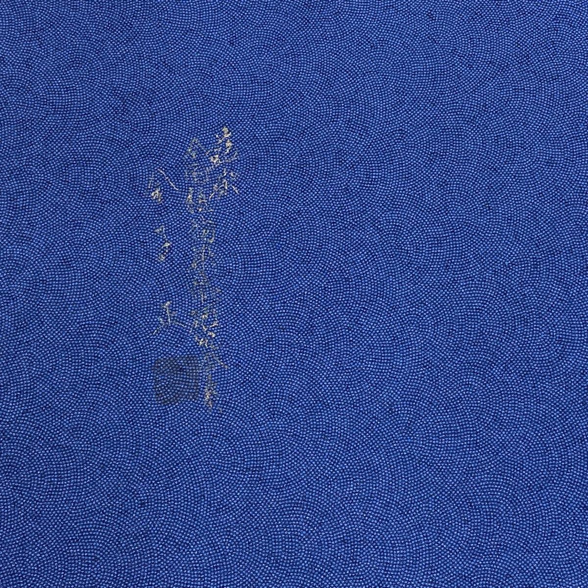 反物 江戸小紋 落款有 金子正 鮫小紋 藍色 正絹