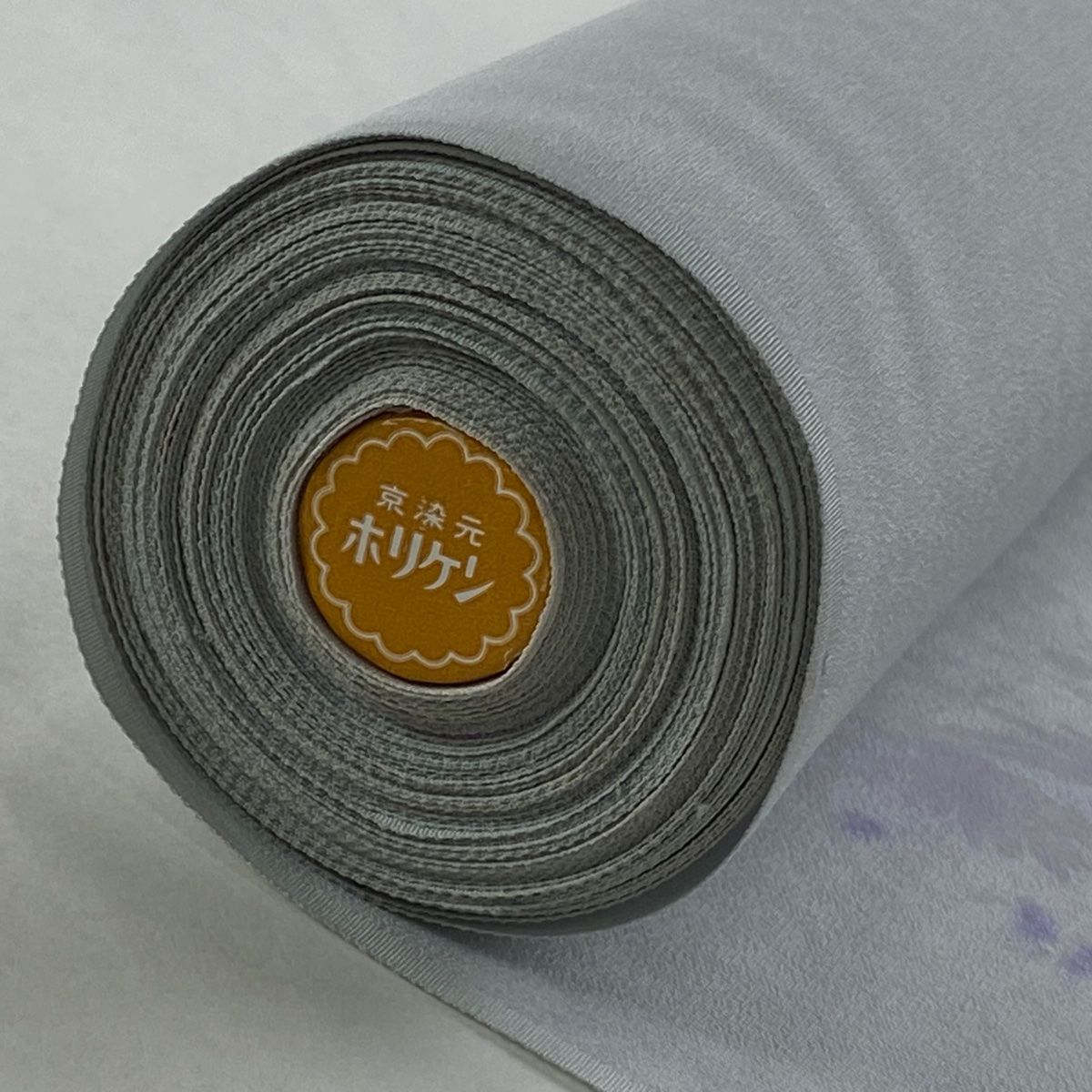  反物 秀品 付け下げ 草花 縮緬 青灰色 正絹 その他 着物反物