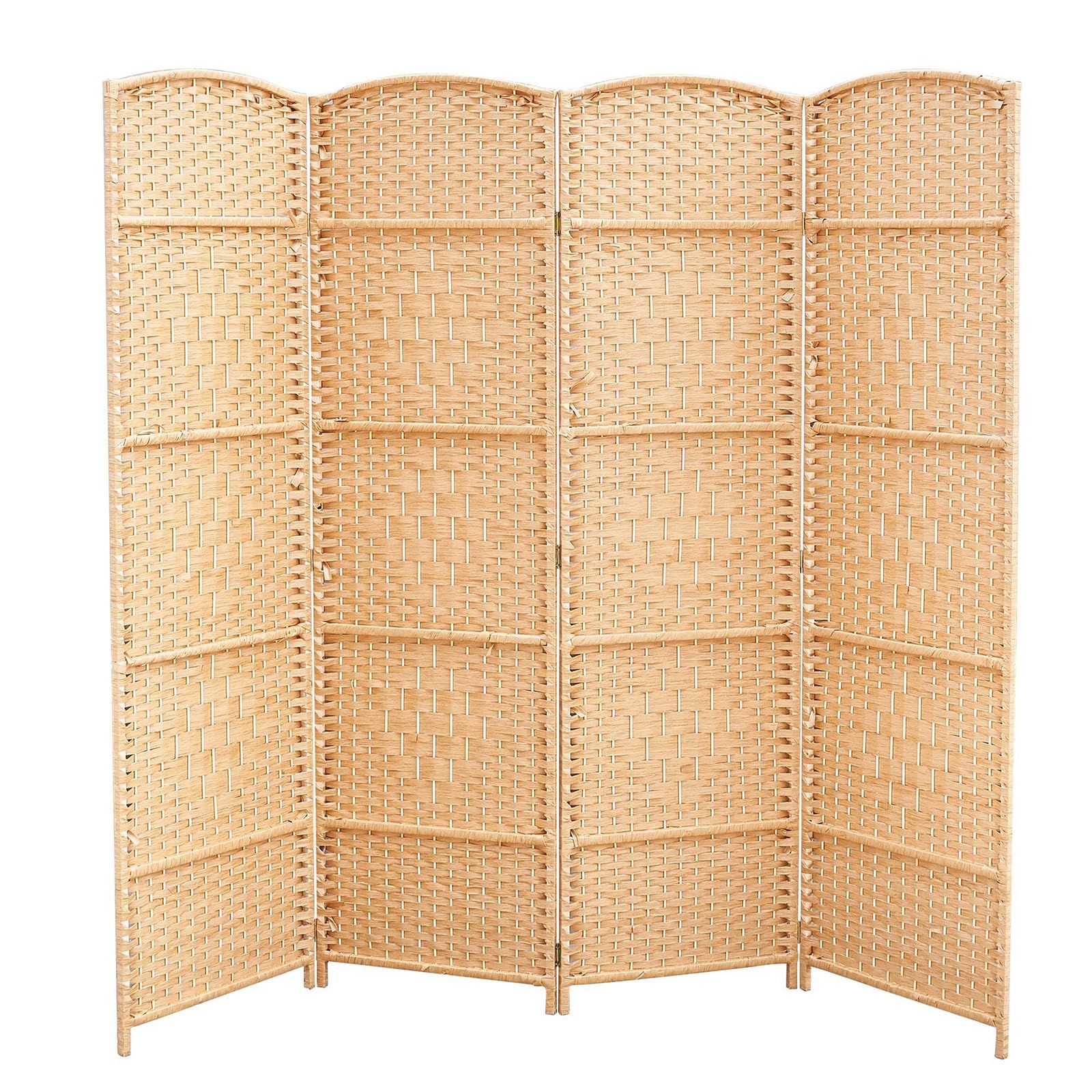 Fuyutu パーテーション 衝立て 4連 部屋 仕切り 屏風 間仕切り 高さ120 150 180 cm 折りたたみ 軽量 おしゃれ 完成品 ついたて 目隠し 室内 家庭用 和室 和風 木色B