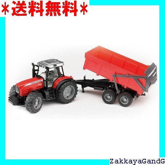ブルーダー MF 7480トラクター-レッドトレーラー BR02045 2