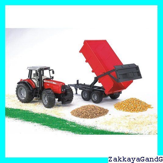 ブルーダー MF 7480トラクター レッドトレーラー BR 02045 2