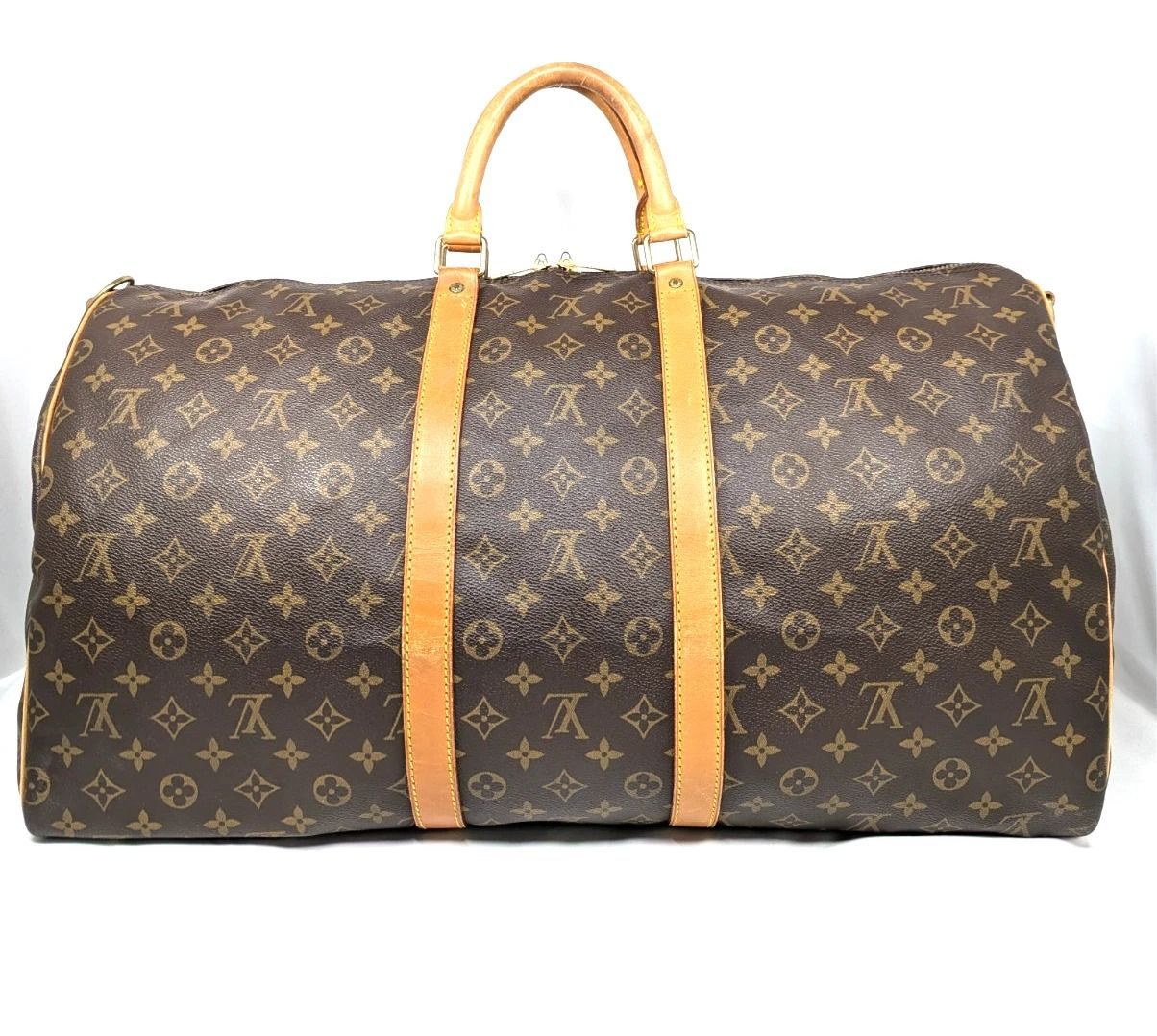 本物 ルイ ヴィトン ボストンバッグ キーポル バンドリエール55 モノグラム M41414 LOUIS VUITTON ショルダー付き 旅行 出張 トラベル バッグ
