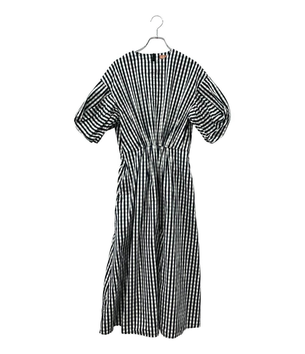 アミカキッズ 半袖ワンピース ロング ギンガムチェックドレス AM103E-SS06 レディース SIZE F M AMICA kids