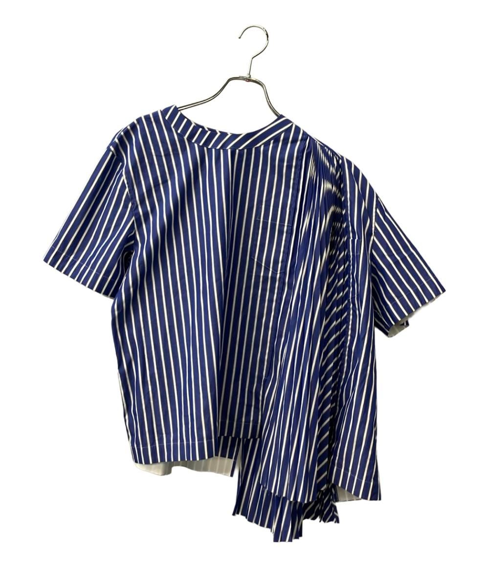 サカイ 半袖シャツ ブラウス カットソー ストライプ SCW-053 レディース SIZE 3 L Sacai