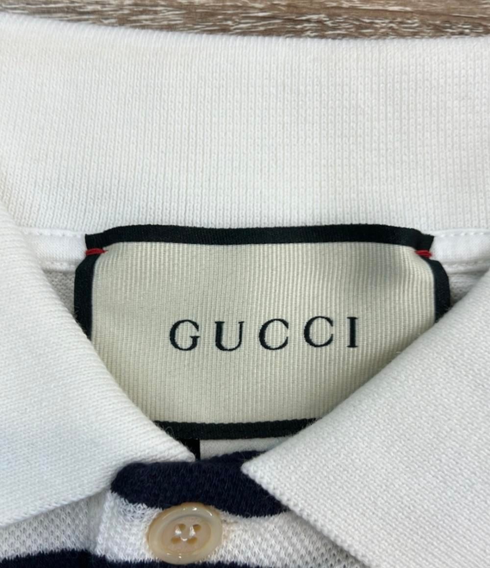 グッチ 半袖ポロシャツ ボーダー柄 545716 割引 XJAGX メンズ SIZE S GUCCI