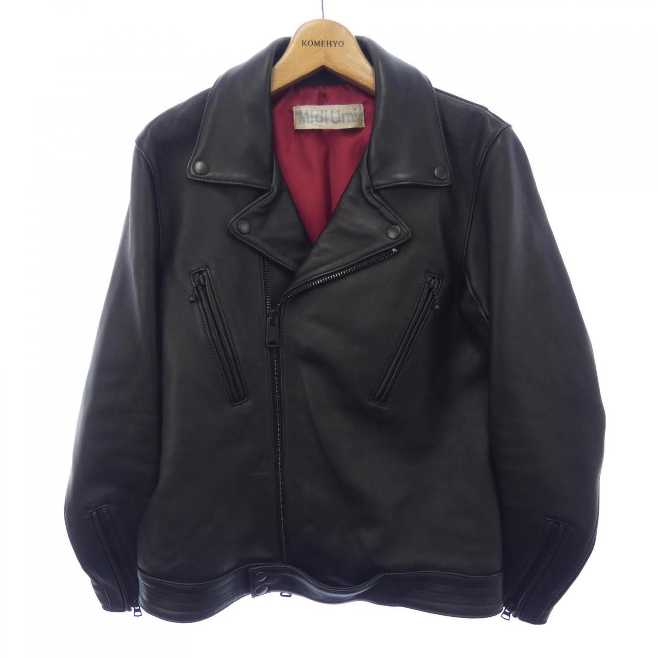 ミディウミ Midi Umi レザーライダースジャケット - メルカリ