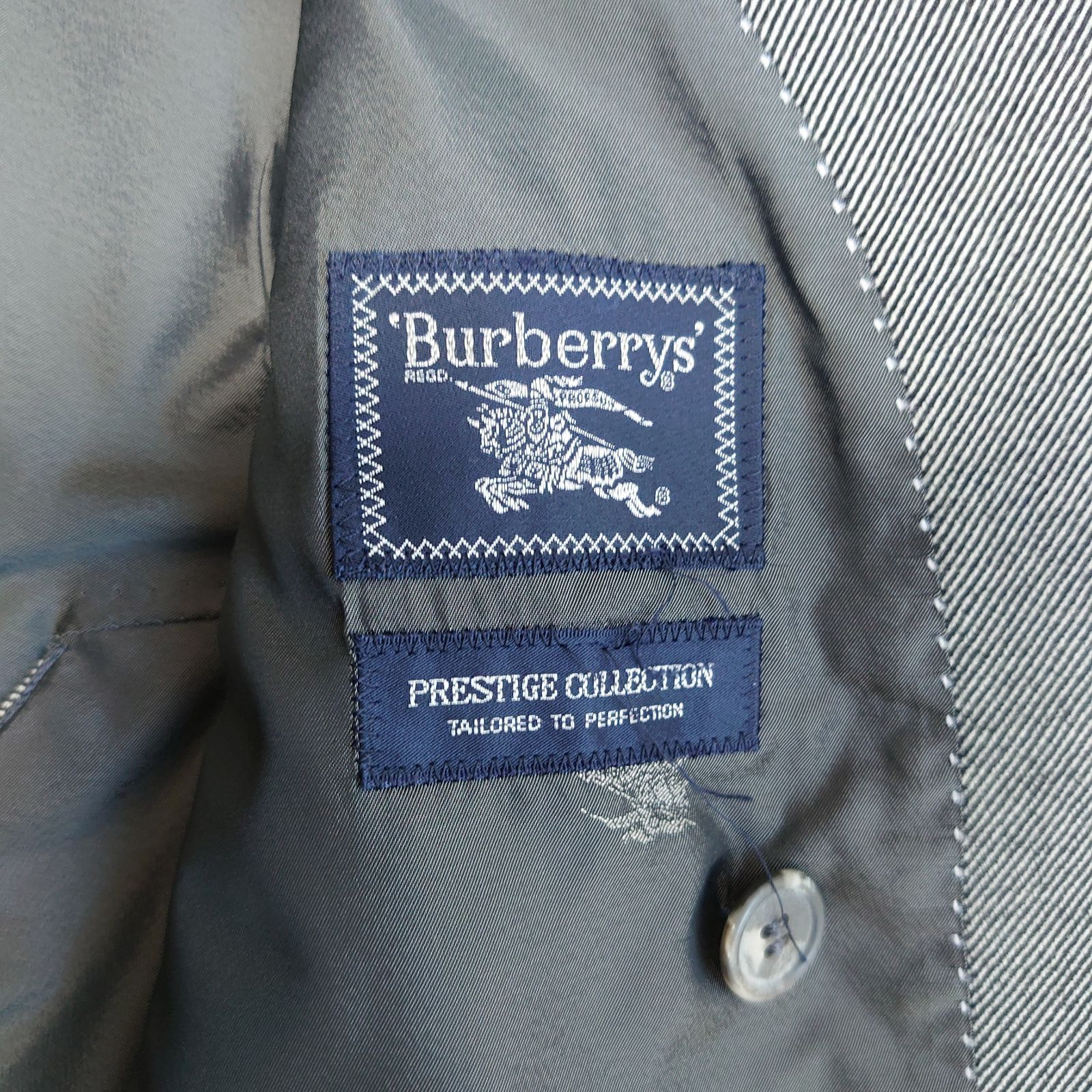 BURBERRYS prestige collection テーラード ダブル ジャケット 銀