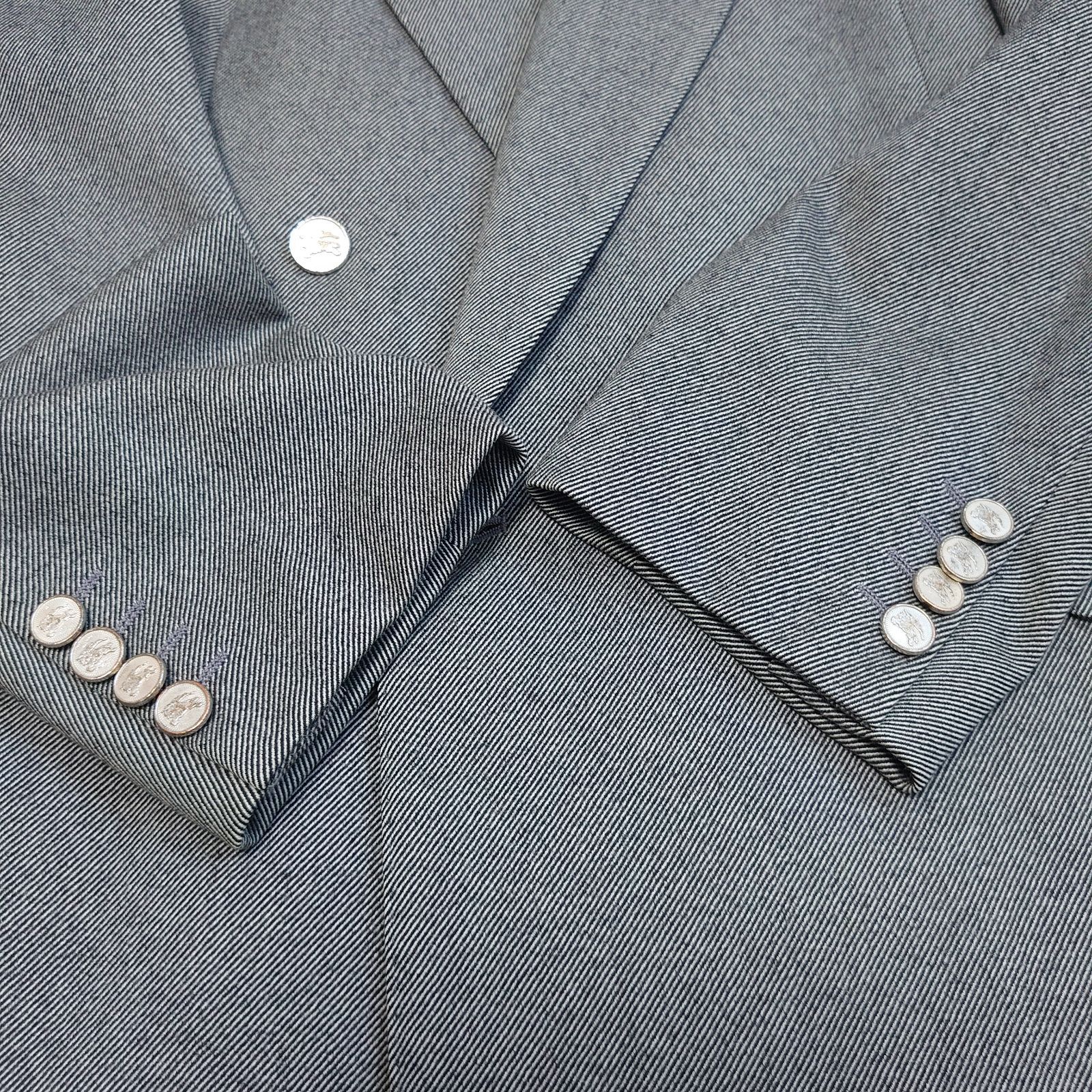 BURBERRYS prestige collection テーラード ダブル ジャケット 銀