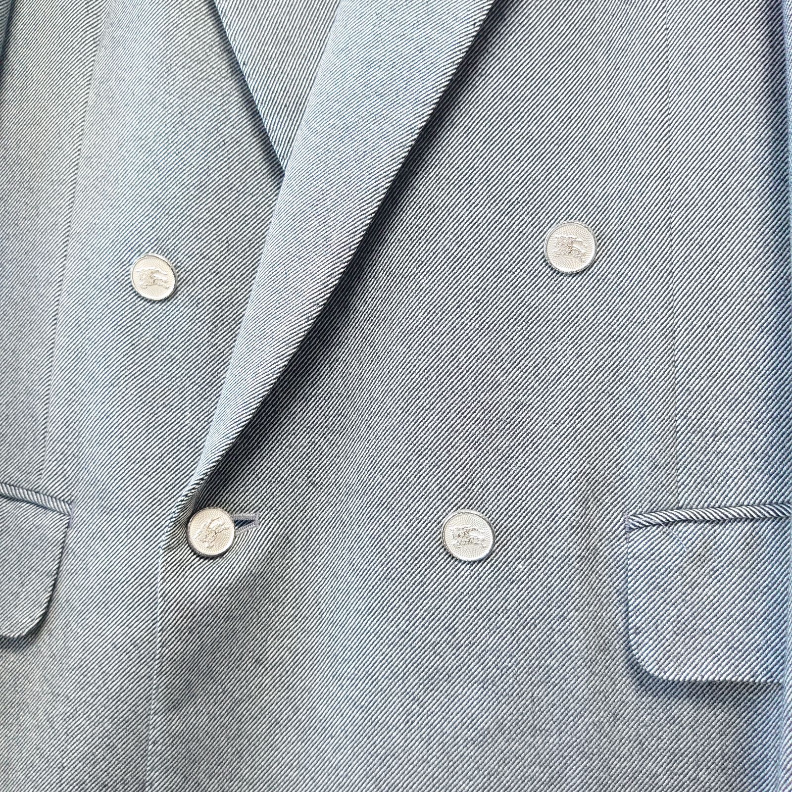 BURBERRYS prestige collection テーラード ダブル ジャケット 銀