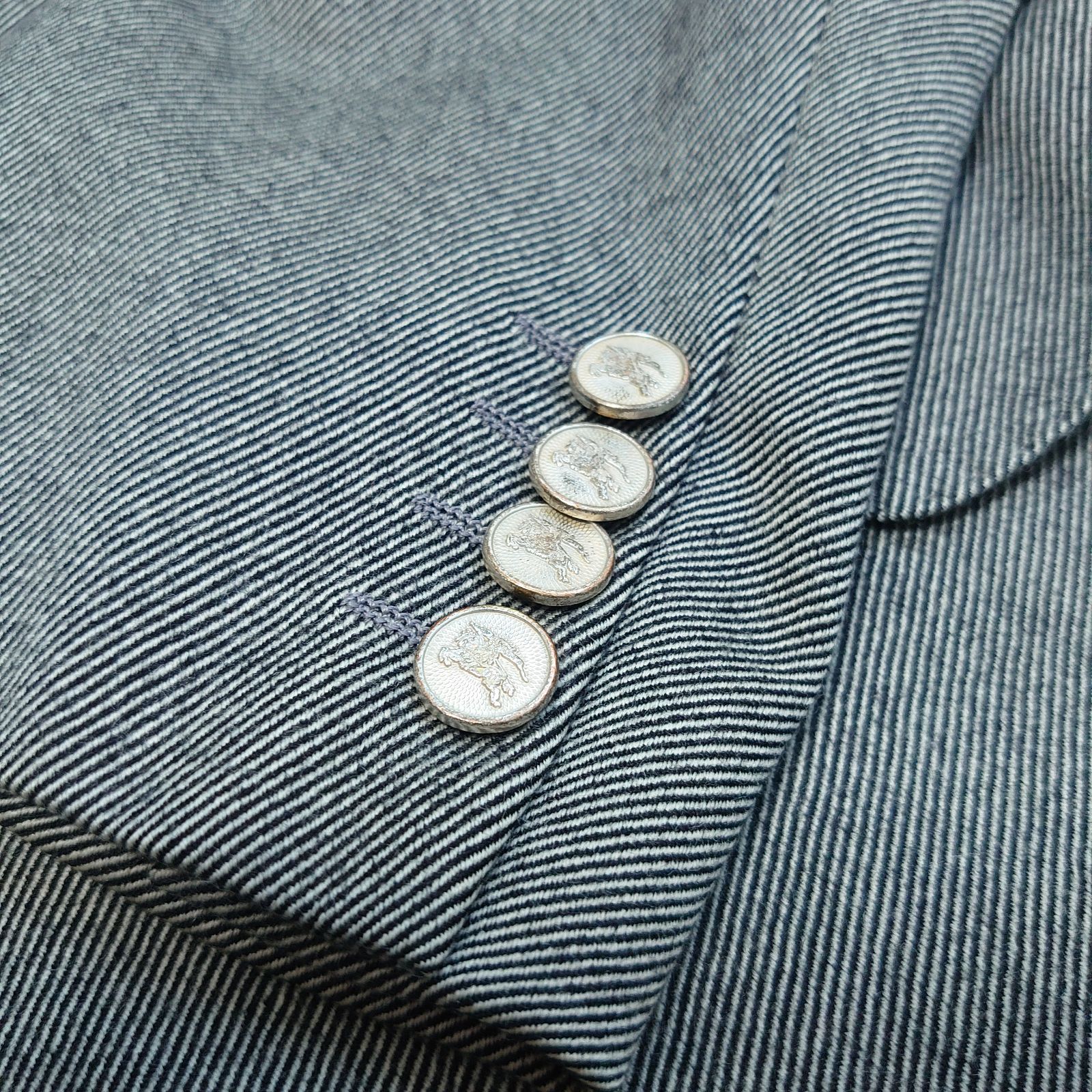 BURBERRYS prestige collection テーラード ダブル ジャケット 銀