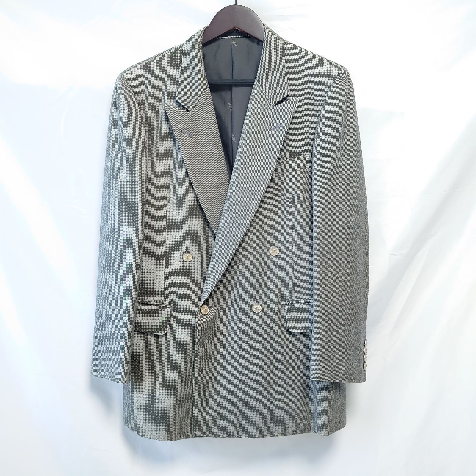 BURBERRYS prestige collection テーラード ダブル ジャケット 銀