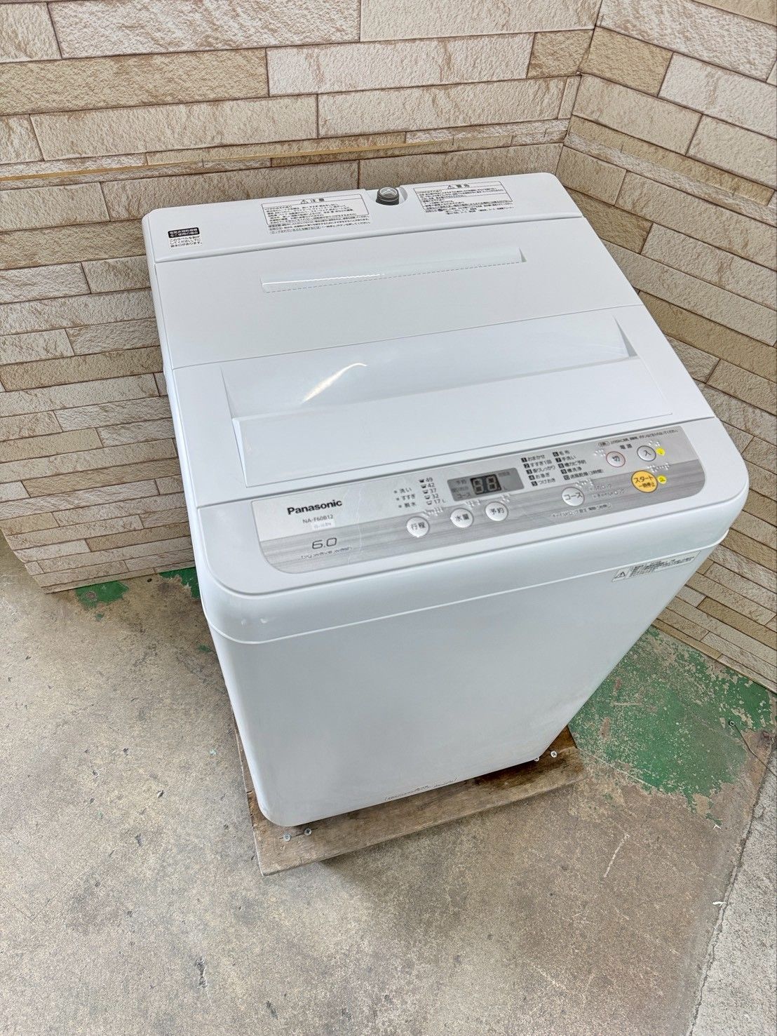 大阪 3か月保障付き 洗濯機 パナソニック 6 kg 2019年 NA F 60 B 12 IS 1004