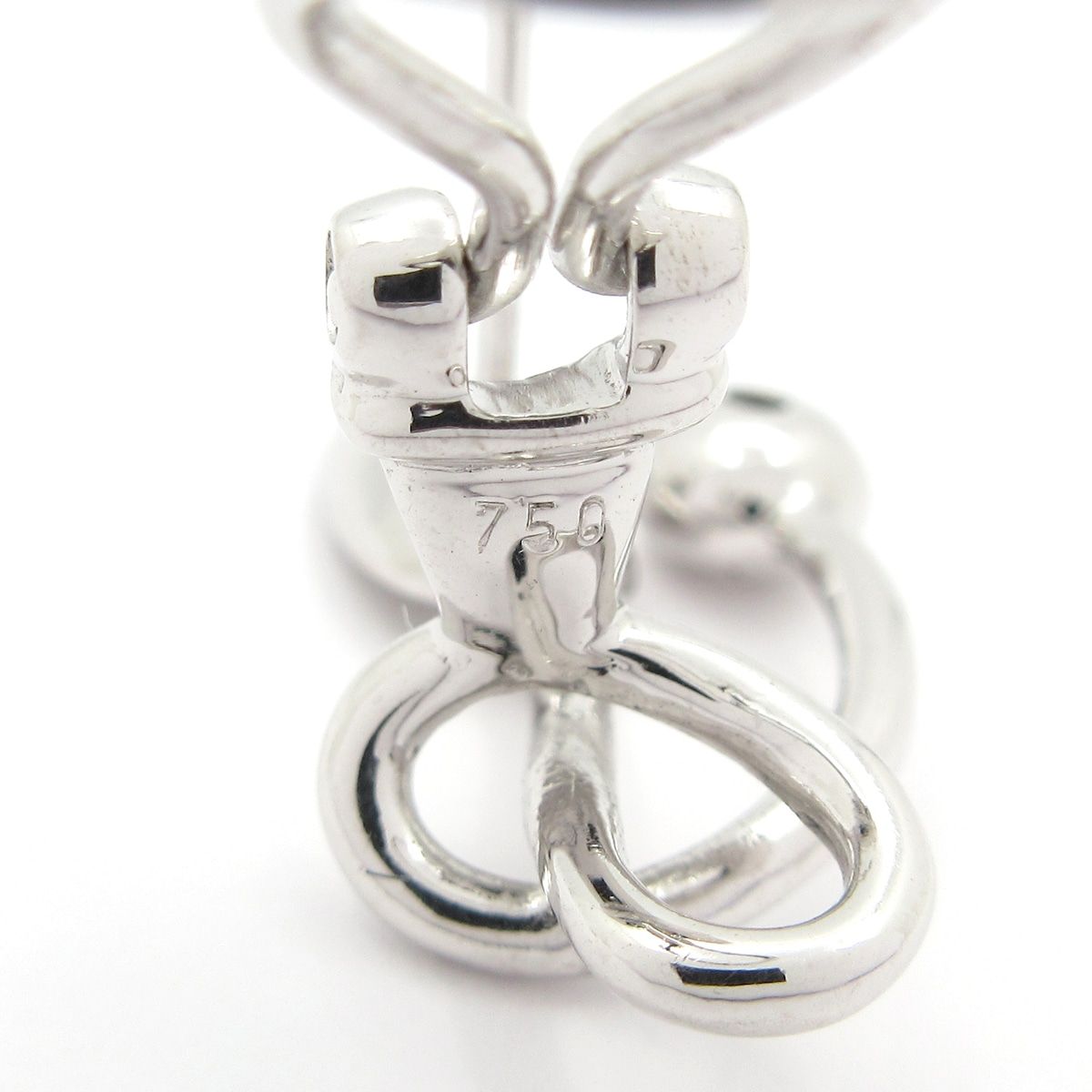 JOAQUIN BERAO(ホアキンベラオ) ピアス美品 - K18WG×ダイヤモンド 2P