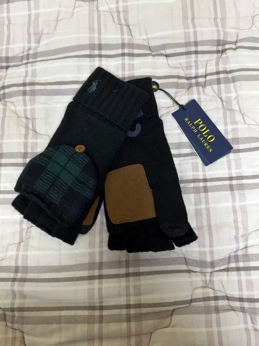 OS ポロラルフローレン ブラックウォッチ タタン ウール 手袋