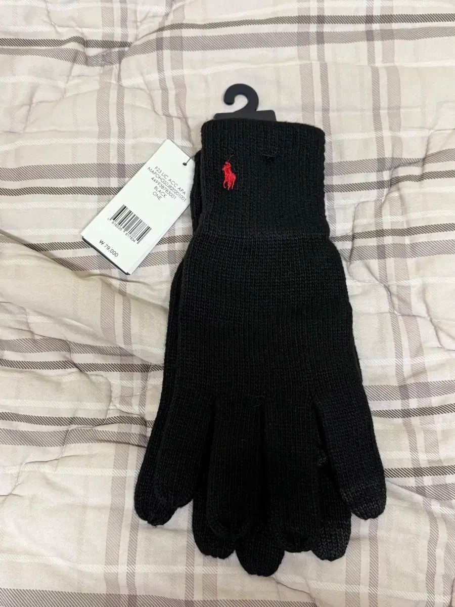 OS ポロラルフローレン ウール 手袋 ブラック