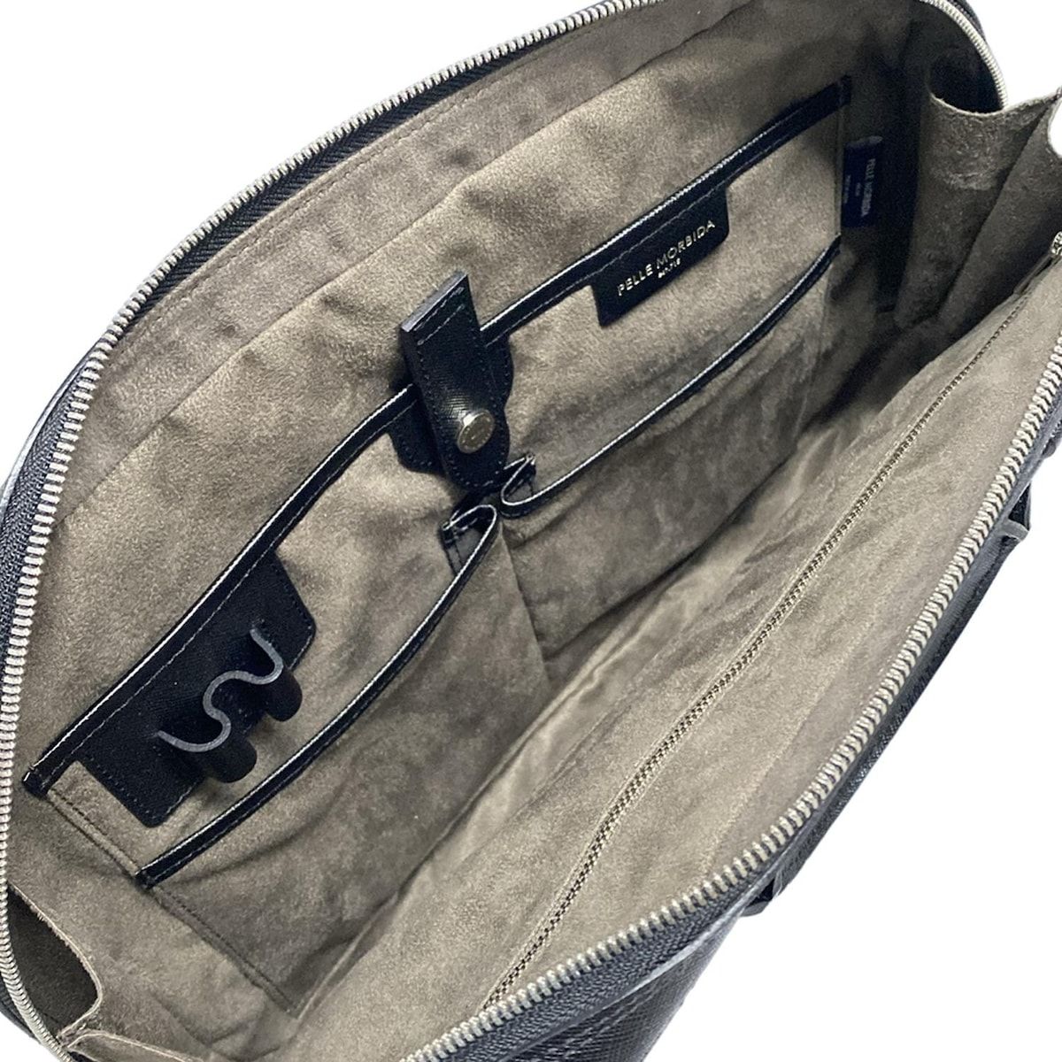  pelle morbida ペッレモルビダ ビジネスバッグ 黒 本体ロックなし レザー ビジネスバッグ バッグ
