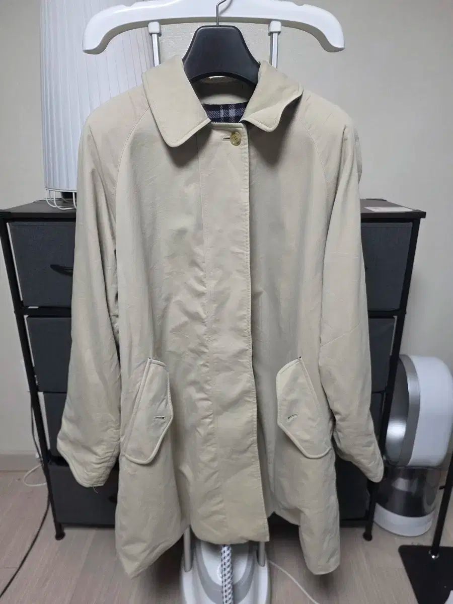 希少 Burberrys 旧タグ ノバチェック 比翼 金ボタン ロングコート 紺