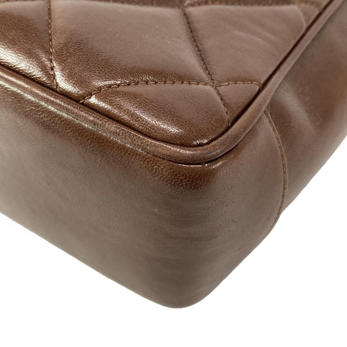 CHANEL(シャネル) ショルダーバッグ マトラッセ ブラウン ゴールド金具