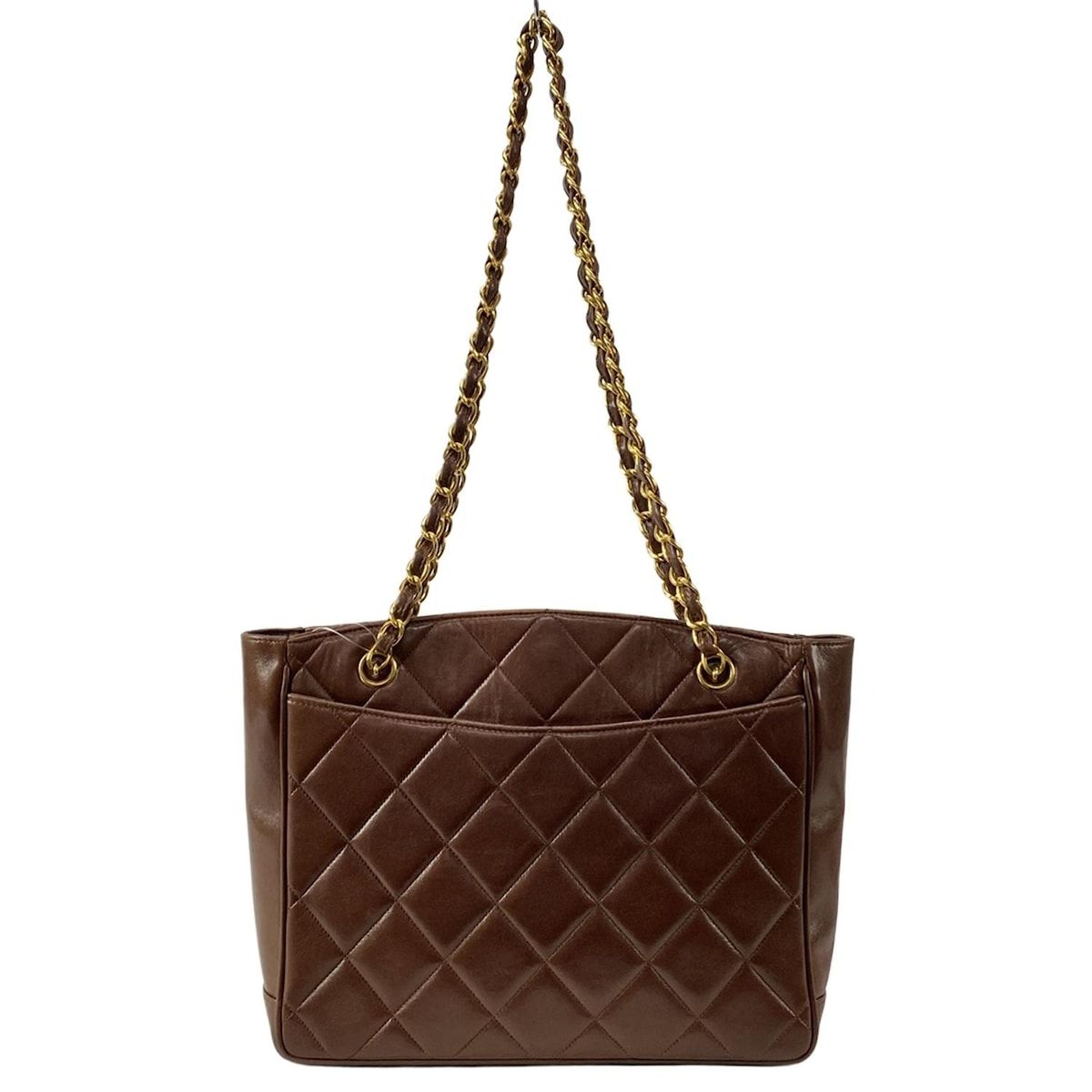 CHANEL(シャネル) ショルダーバッグ マトラッセ ブラウン ゴールド金具