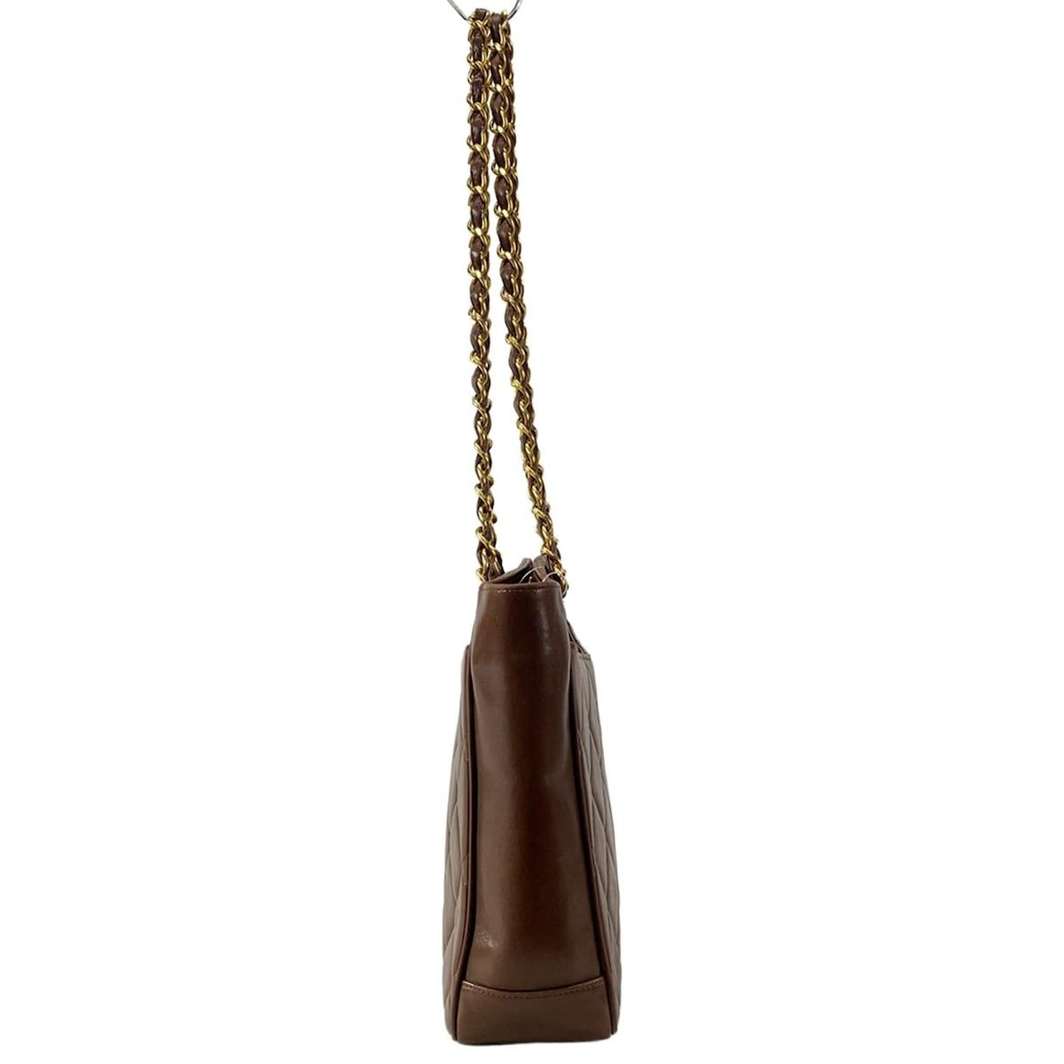 CHANEL(シャネル) ショルダーバッグ マトラッセ ブラウン ゴールド金具