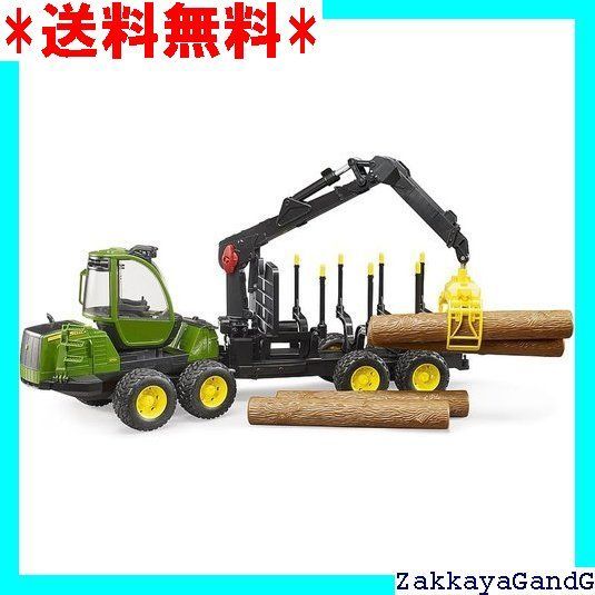 ブルーダー JD 1210Eグラップルクレーン丸太輸送車 丸太4本付き BR02133 22