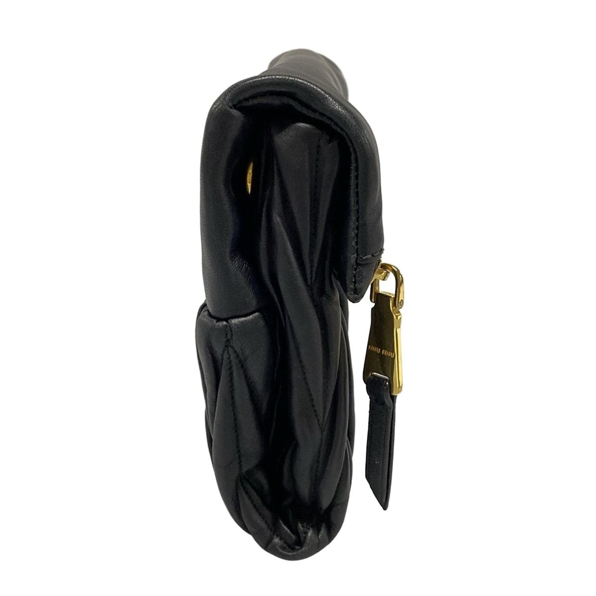 miumiu ミュウミュウ クラッチバッグ マテラッセ 黒 レザー