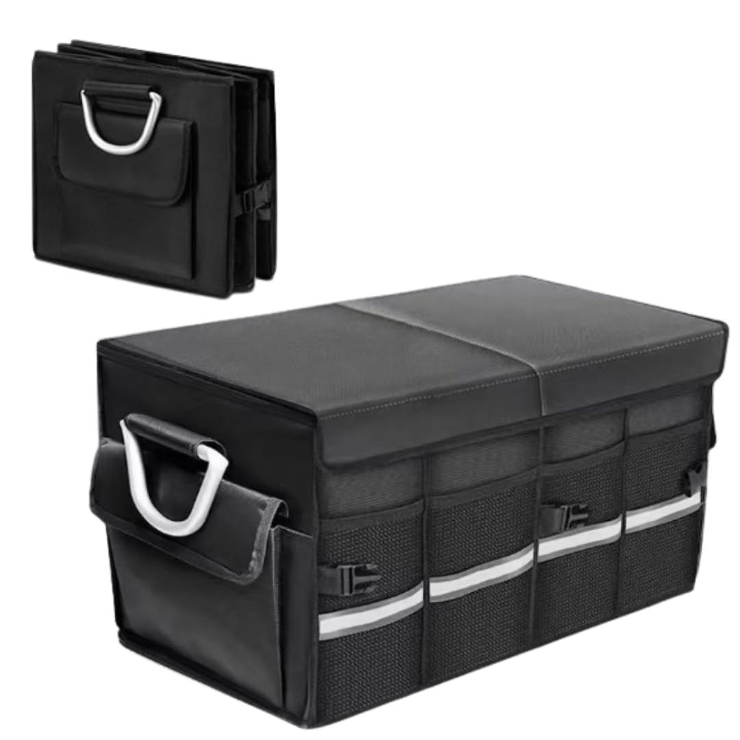 トランクボックス 車用収納ボックス 50×35×30 大容量 折りたたみ可能 蓋