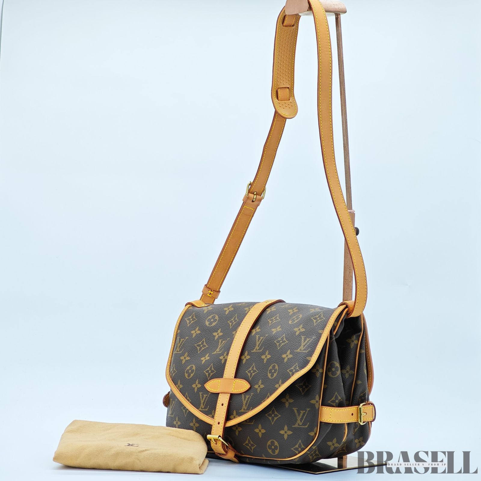 LOUIS VUITTON ソミュール30 M42256 バッグ ショルダーバッグ フラップ ブラウン レディース 保存袋