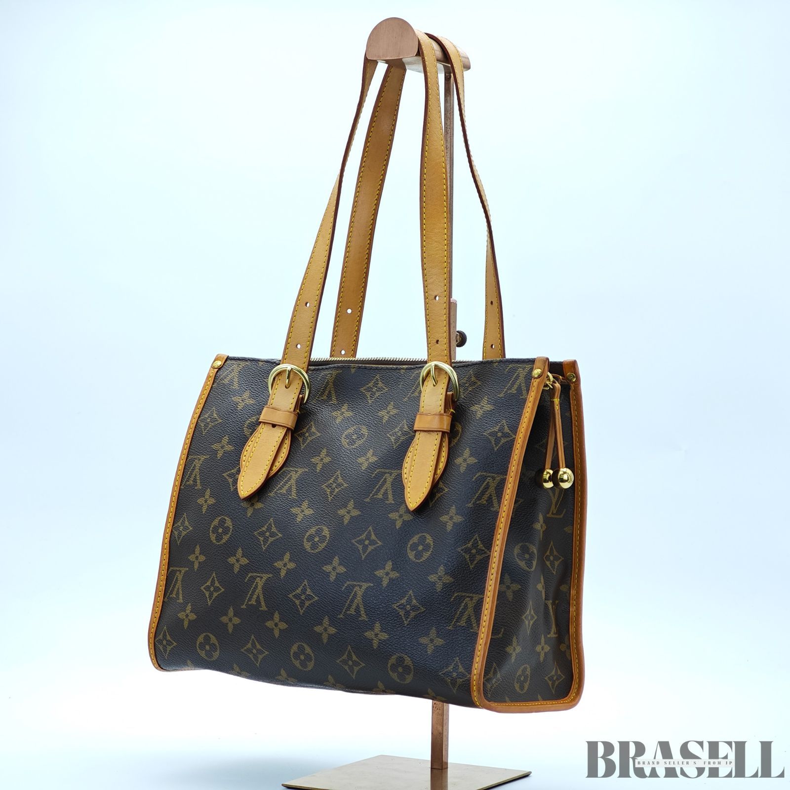 LOUIS VUITTON ポパンクール オ M40007 バッグ トートバッグ 大容量 通勤 ブラウン レディース