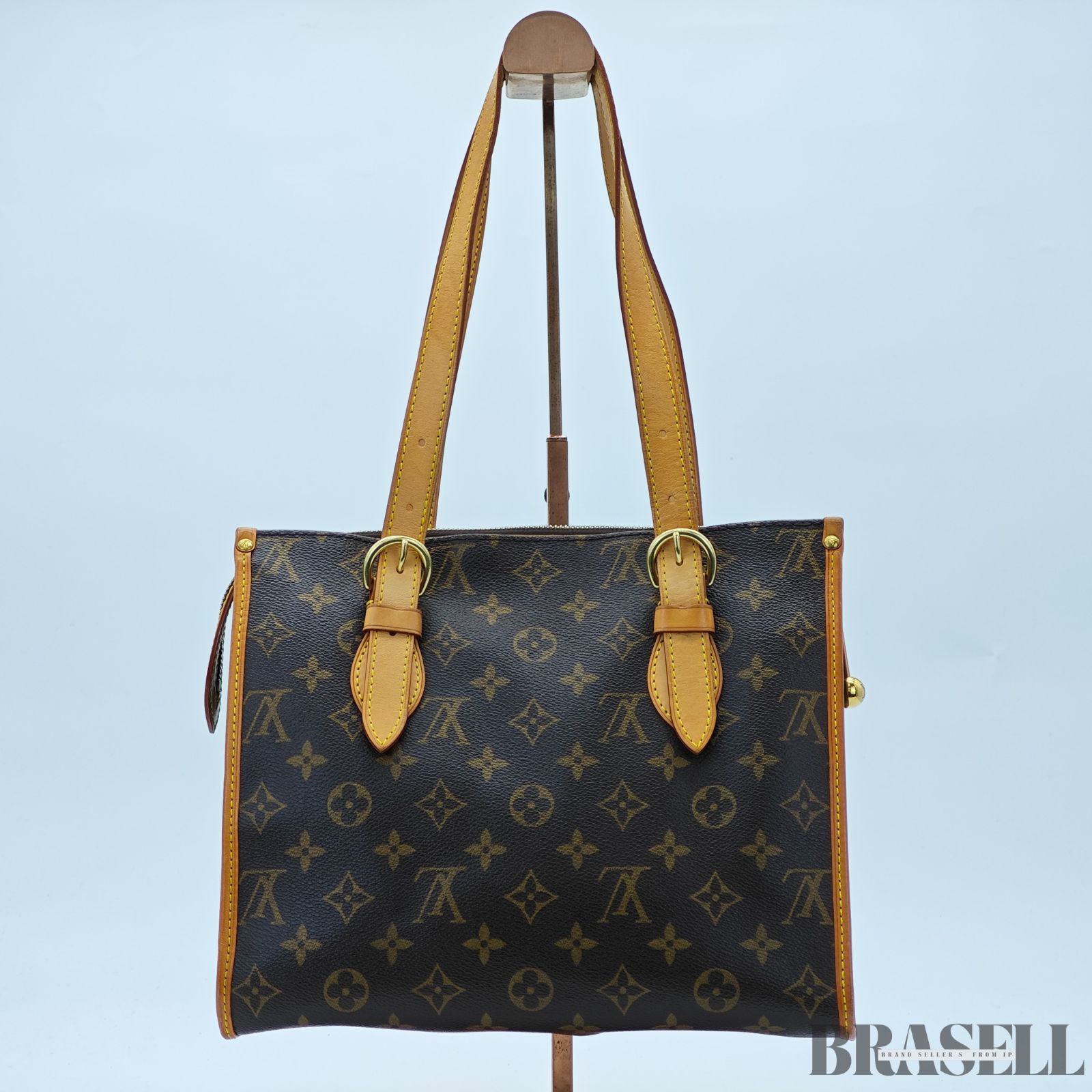 LOUIS VUITTON ポパンクール オ M40007 バッグ トートバッグ 大容量 通勤 ブラウン レディース