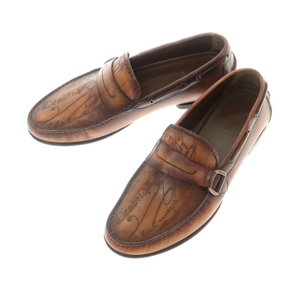 ベルルッティ Berluti カリグラフィ ローファー ブラウン サイズ7 1 2 メンズ