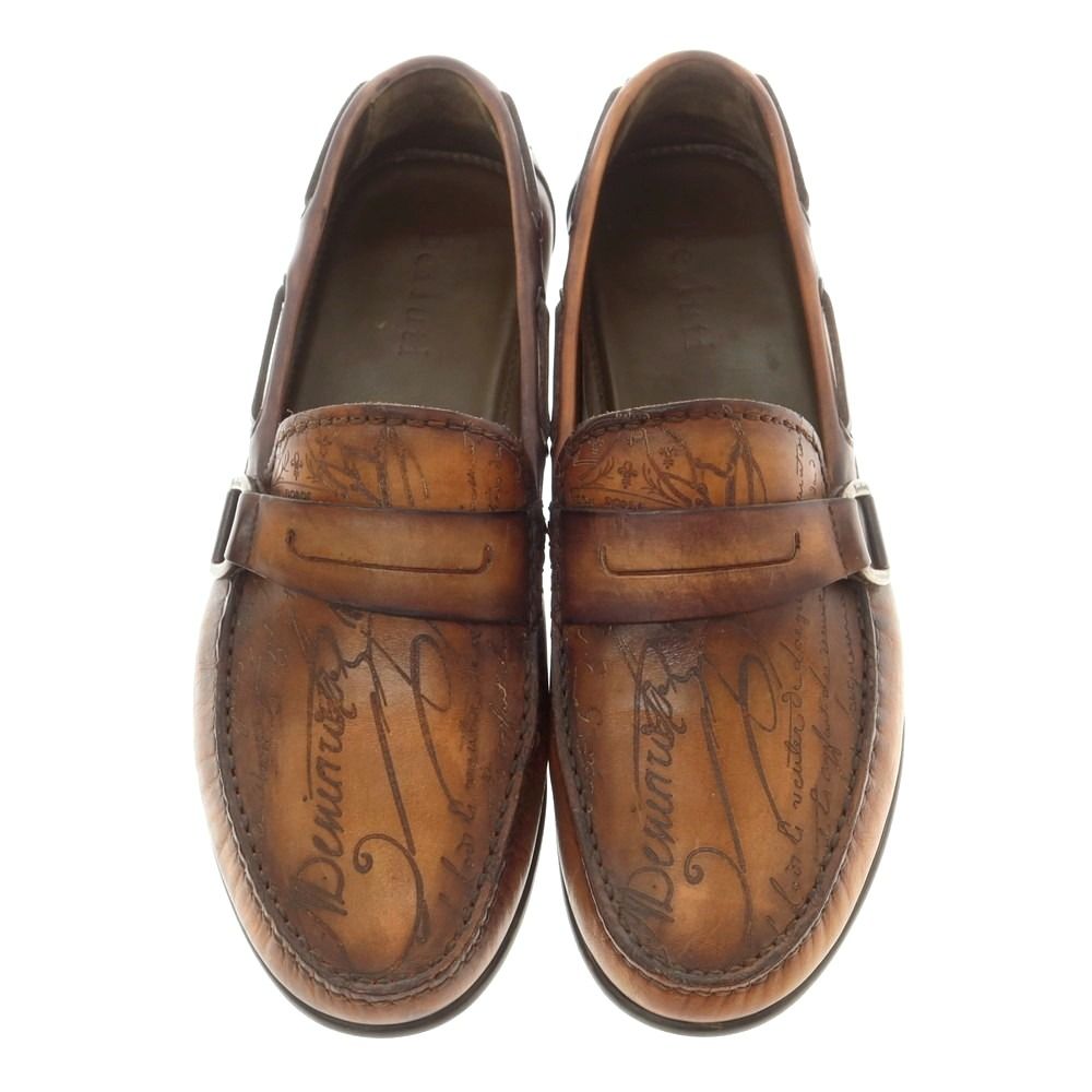 ベルルッティ Berluti カリグラフィ ローファー ブラウン サイズ7 1 2 メンズ