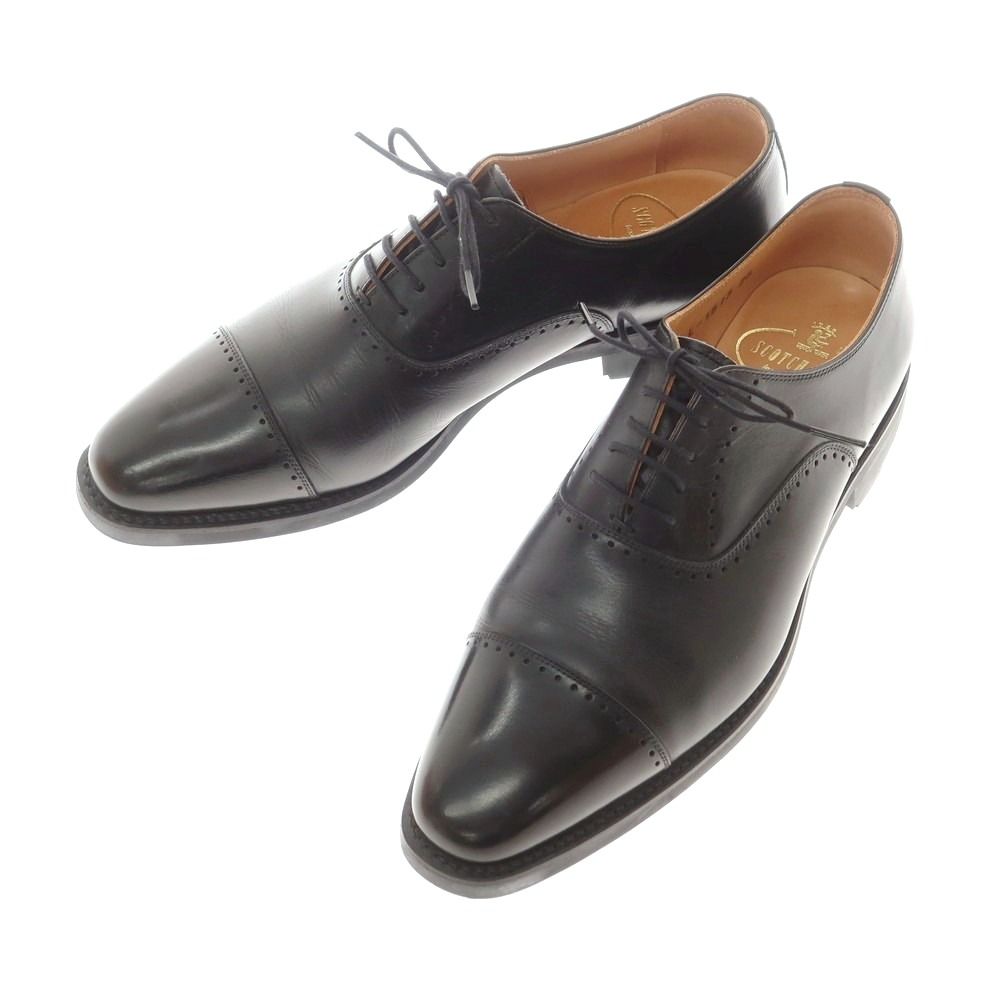 スコッチグレイン SCOTCH GRAIN ストレートチップ ドレスシューズ ブラック サイズ25 メンズ