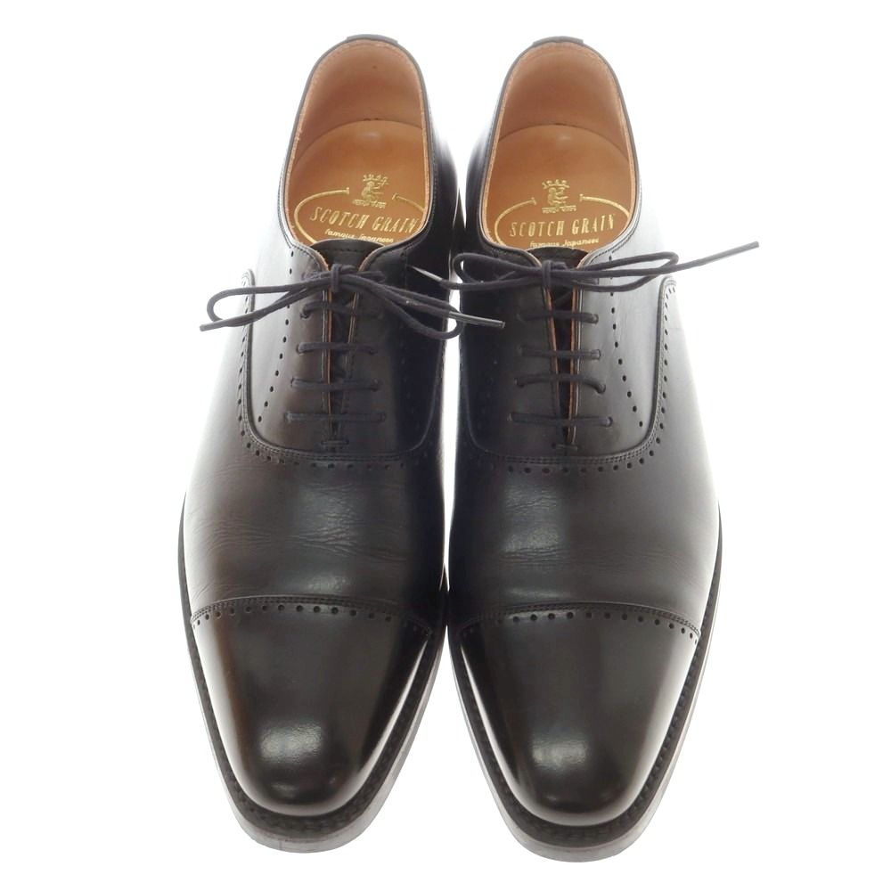 スコッチグレイン SCOTCH GRAIN ストレートチップ ドレスシューズ ブラック サイズ25 メンズ