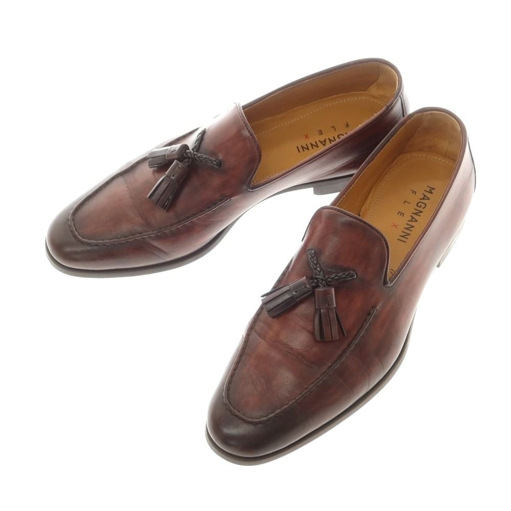 マグナーニ MAGNANNI タッセルローファー ブラウン サイズ40 メンズ