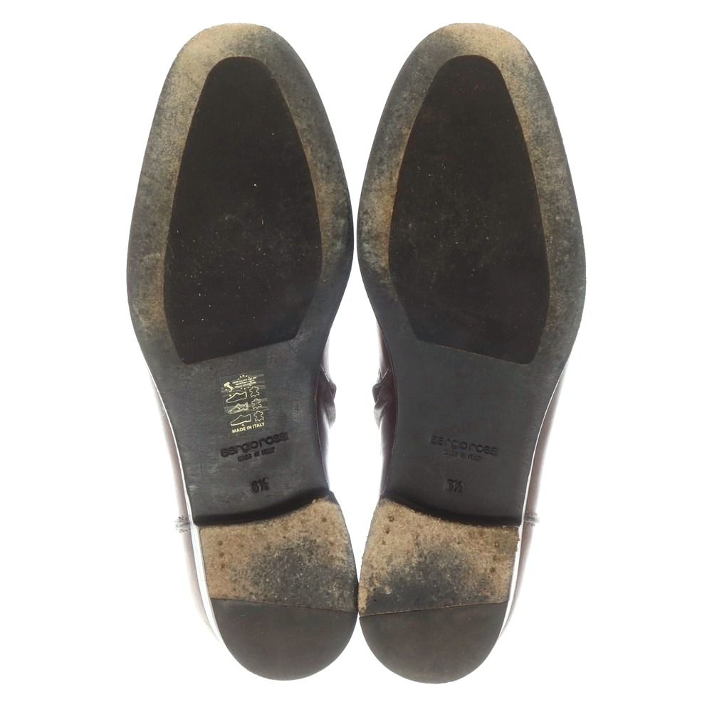 【大歓迎】 セルジオロッシ Sergio Rossi サイドジップ ブーツ ブラウン サイズ6 1 2 メンズ