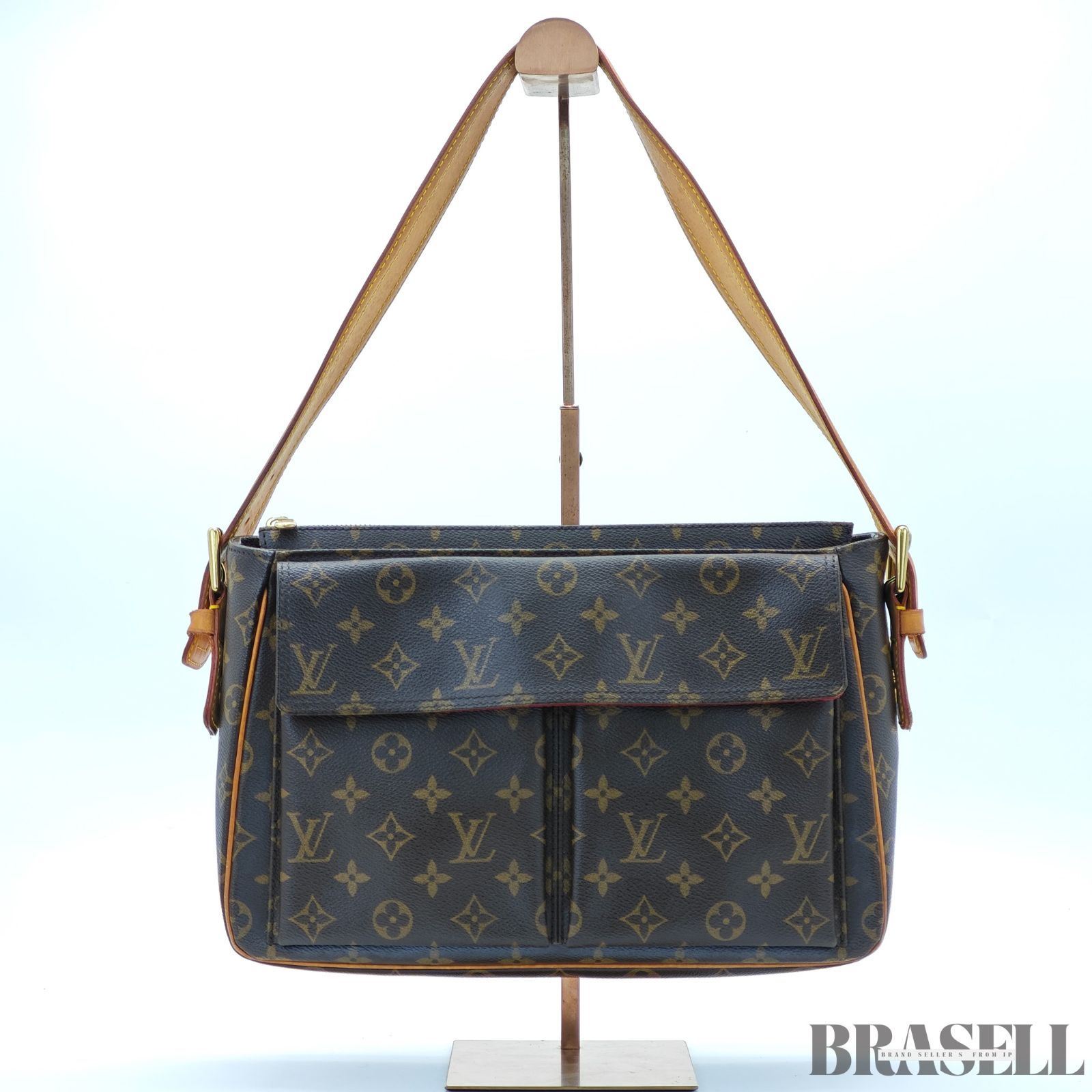 LOUIS VUITTON ヴィバシテ GM M51163 バッグ トートバッグ スクエア マロンブラウン レディース