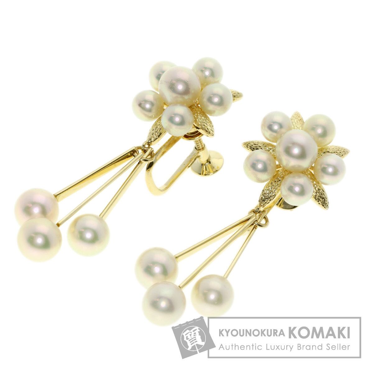 MIKIMOTO ミキモト パール 真珠 イヤリング K14YG レディース